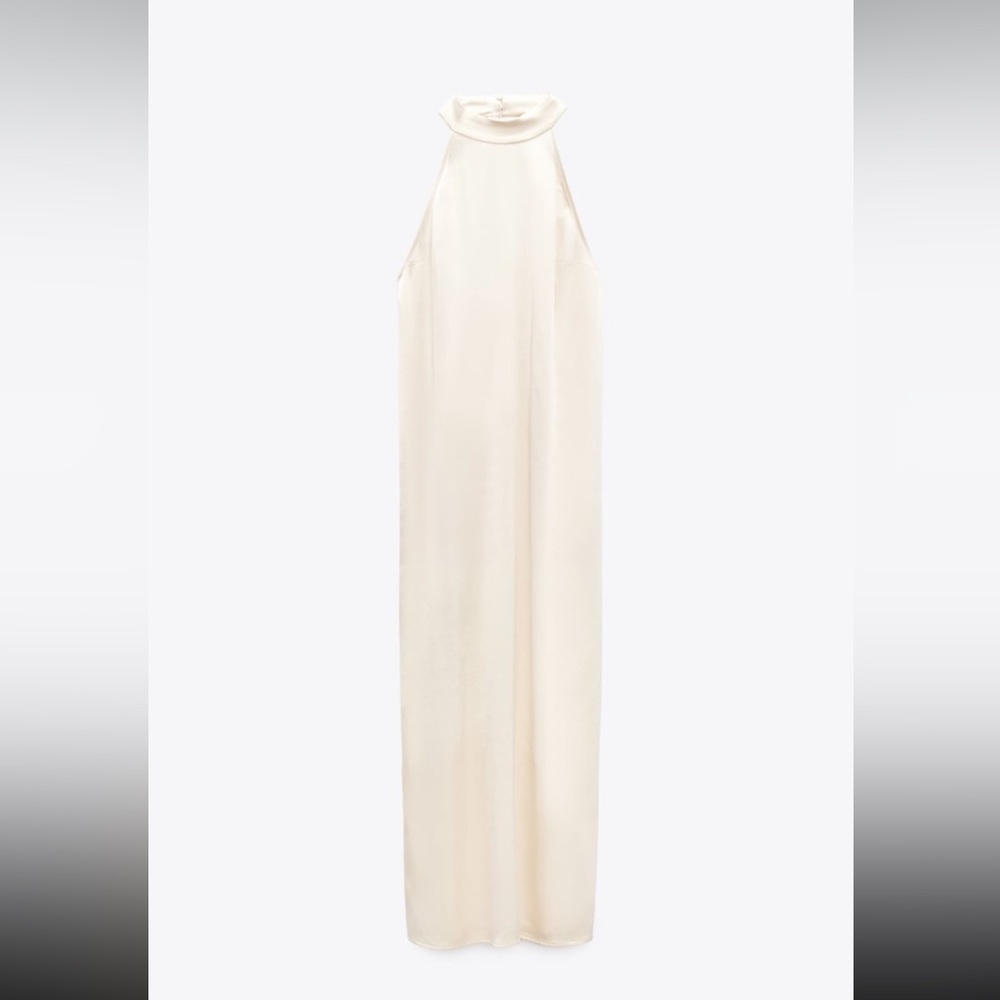 NWT Zara Satin effect halter dress - Picture 6 of 10